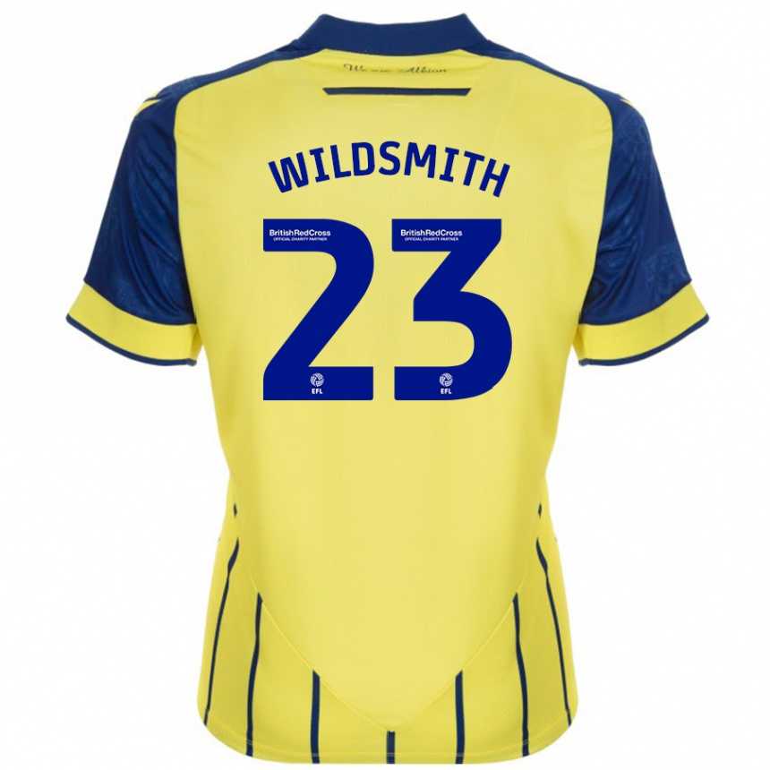 Enfant Football Maillot Joe Wildsmith #23 Jaune Bleu Tenues Extérieur 2024/25