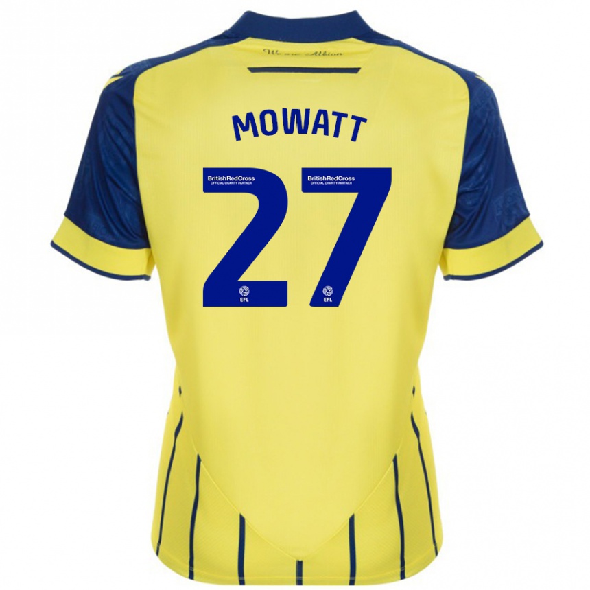 Enfant Football Maillot Alex Mowatt #27 Jaune Bleu Tenues Extérieur 2024/25