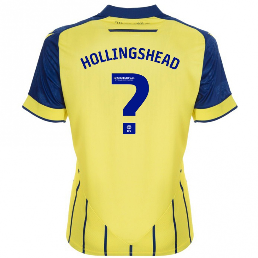 Enfant Football Maillot Ronnie Hollingshead #0 Jaune Bleu Tenues Extérieur 2024/25