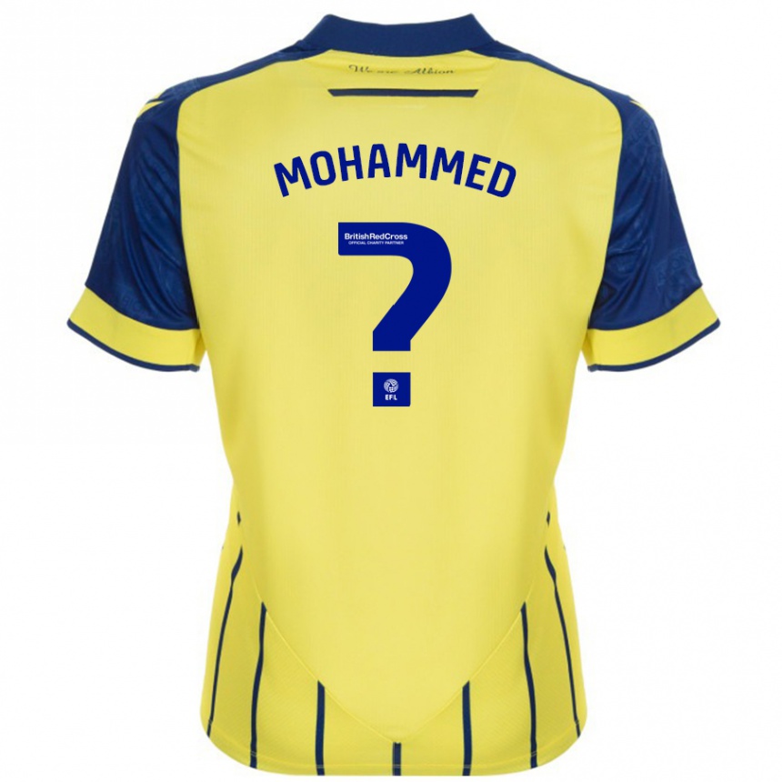 Enfant Football Maillot Jamal Mohammed #0 Jaune Bleu Tenues Extérieur 2024/25