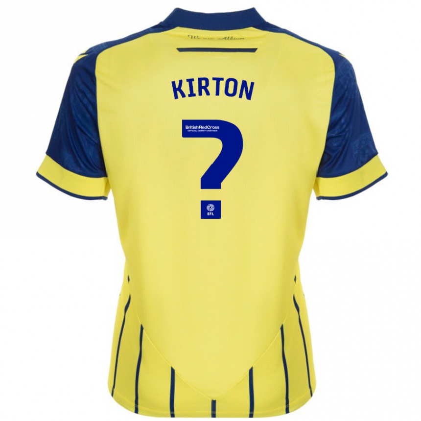 Enfant Football Maillot Archie Kirton #0 Jaune Bleu Tenues Extérieur 2024/25