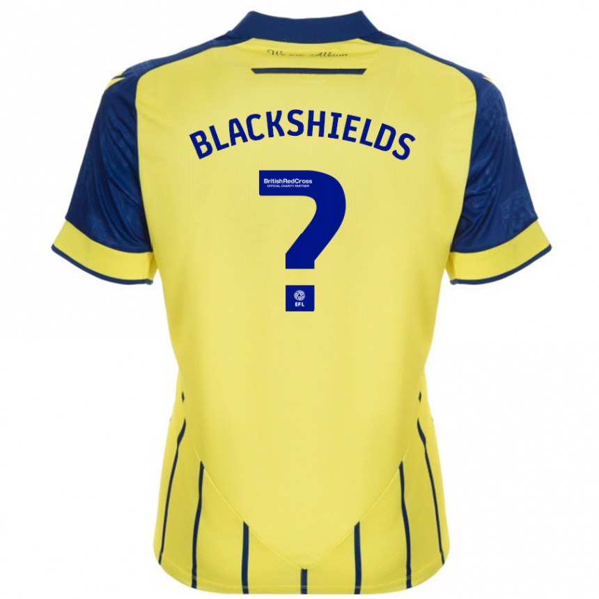 Enfant Football Maillot Charlie Blackshields #0 Jaune Bleu Tenues Extérieur 2024/25