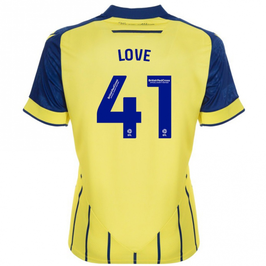 Enfant Football Maillot Layton Love #41 Jaune Bleu Tenues Extérieur 2024/25