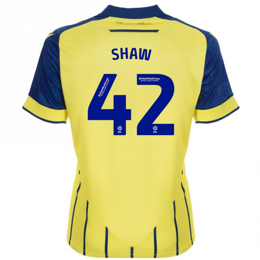 Enfant Football Maillot Josh Shaw #42 Jaune Bleu Tenues Extérieur 2024/25