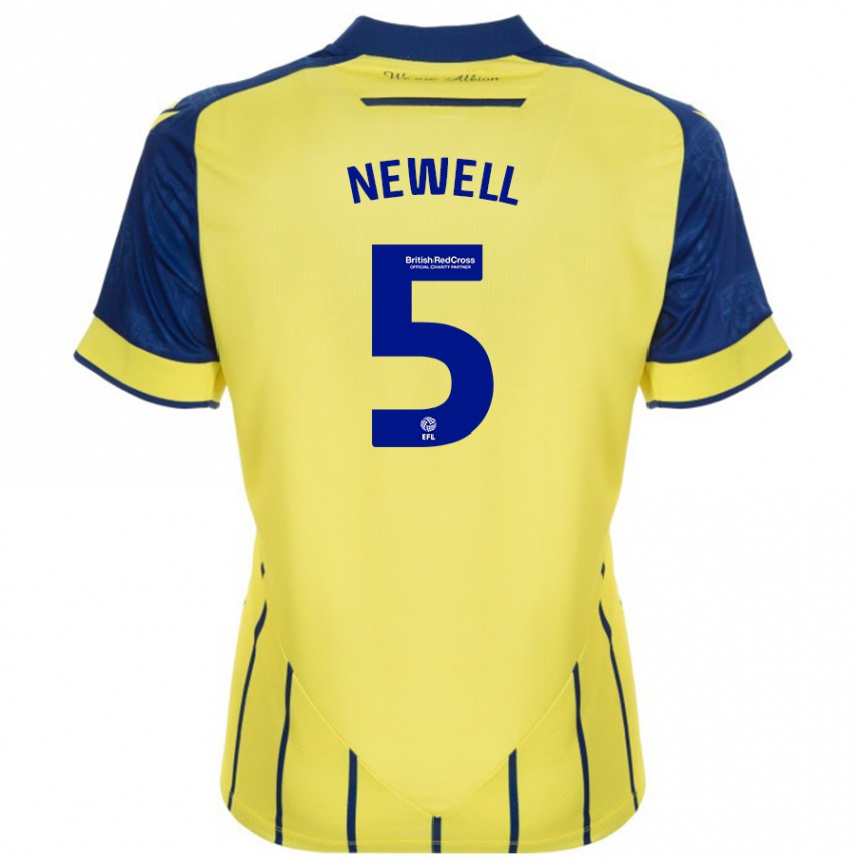 Enfant Football Maillot Lucy Newell #5 Jaune Bleu Tenues Extérieur 2024/25