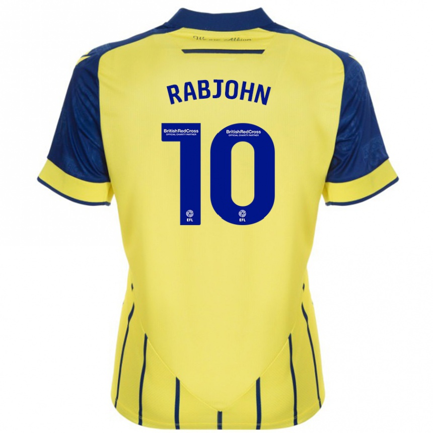 Enfant Football Maillot Olivia Rabjohn #10 Jaune Bleu Tenues Extérieur 2024/25