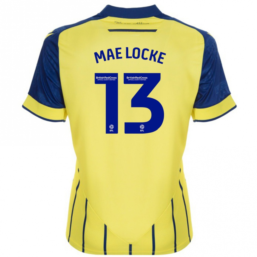 Enfant Football Maillot Ellie Mae Locke #13 Jaune Bleu Tenues Extérieur 2024/25