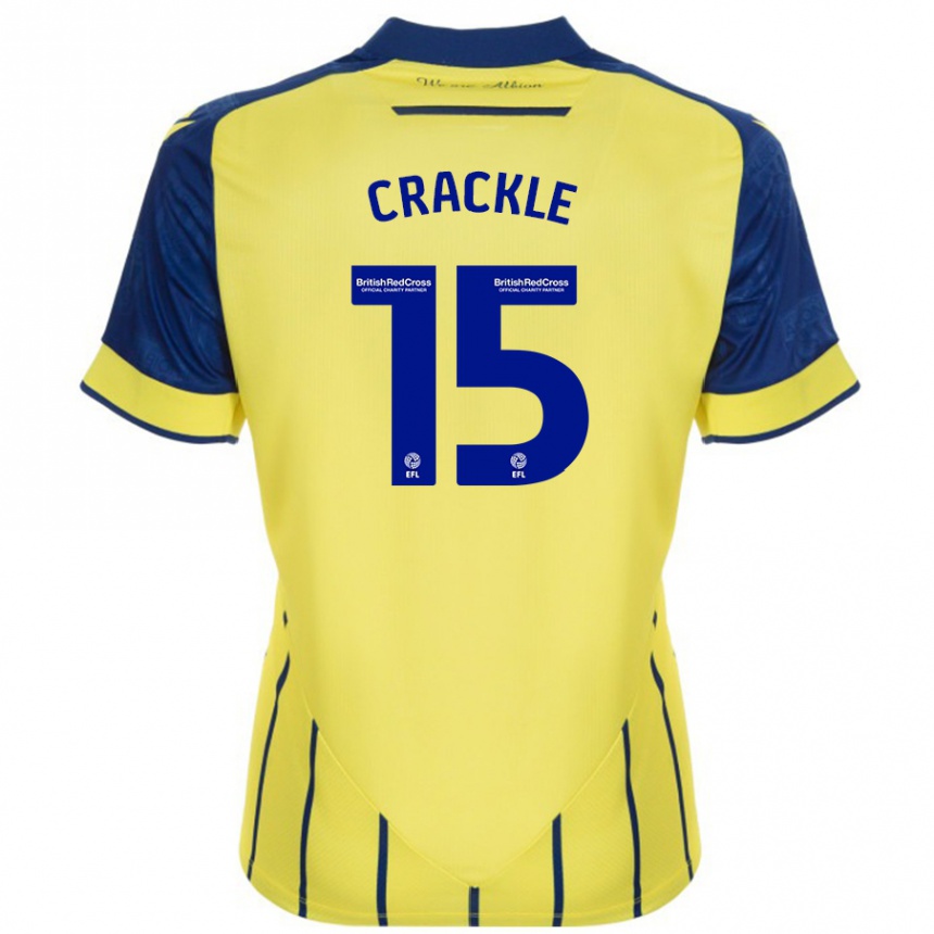 Enfant Football Maillot Hayley Crackle #15 Jaune Bleu Tenues Extérieur 2024/25