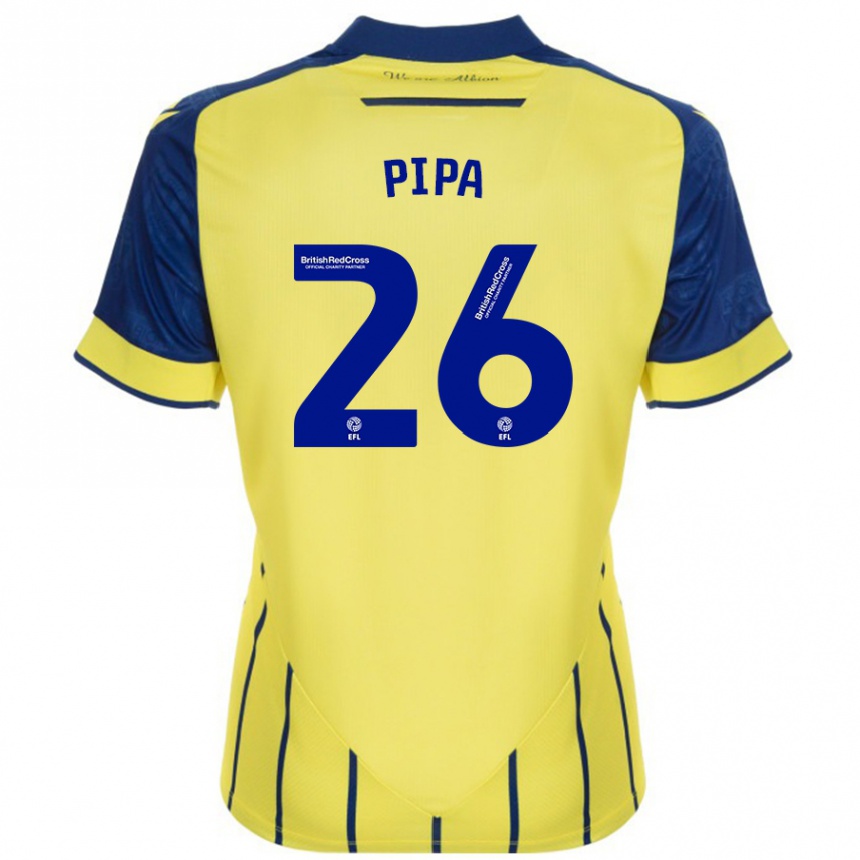 Enfant Football Maillot Pipa #26 Jaune Bleu Tenues Extérieur 2024/25