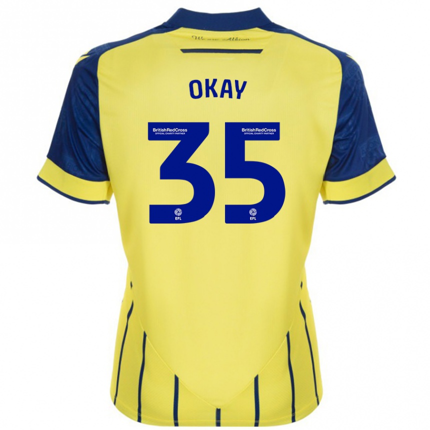 Enfant Football Maillot Okay Yokuşlu #35 Jaune Bleu Tenues Extérieur 2024/25