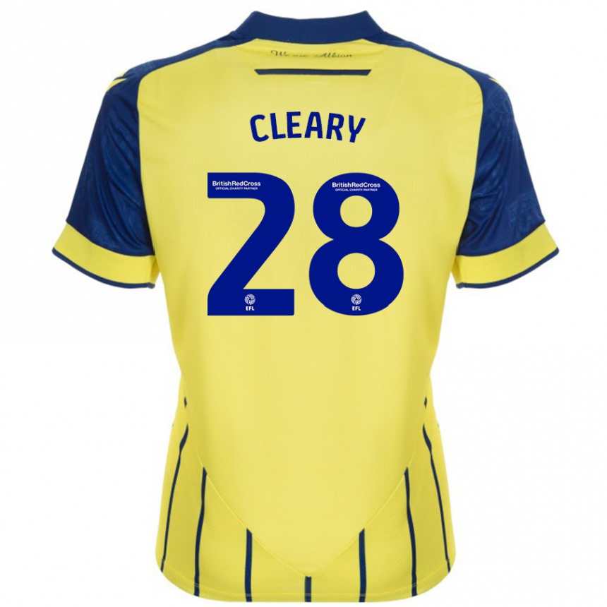 Enfant Football Maillot Reyes Cleary #28 Jaune Bleu Tenues Extérieur 2024/25