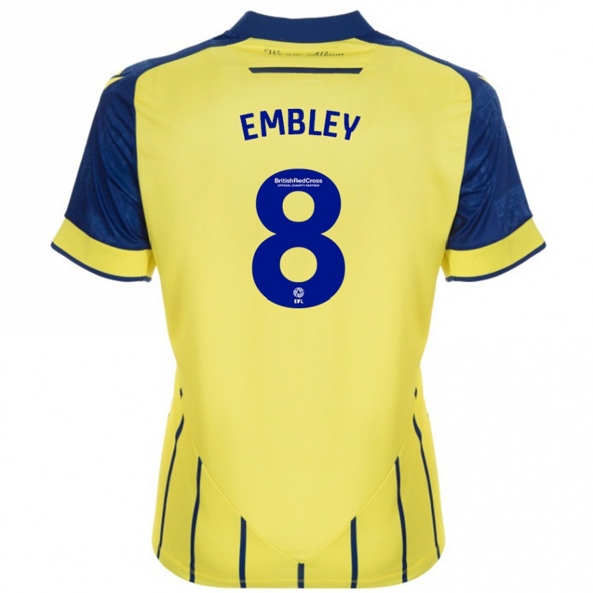 Enfant Football Maillot Rosie Embley #8 Jaune Bleu Tenues Extérieur 2024/25