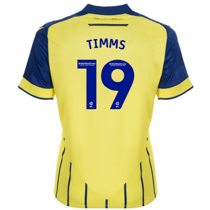 Enfant Football Maillot Maria Timms #19 Jaune Bleu Tenues Extérieur 2024/25