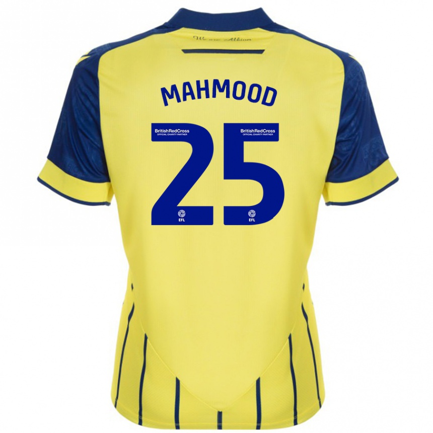 Enfant Football Maillot Mahmood #25 Jaune Bleu Tenues Extérieur 2024/25