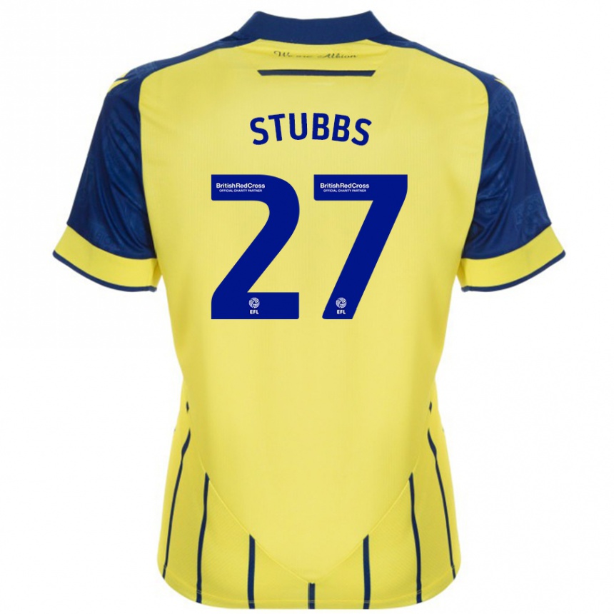 Enfant Football Maillot Olivia Stubbs #27 Jaune Bleu Tenues Extérieur 2024/25