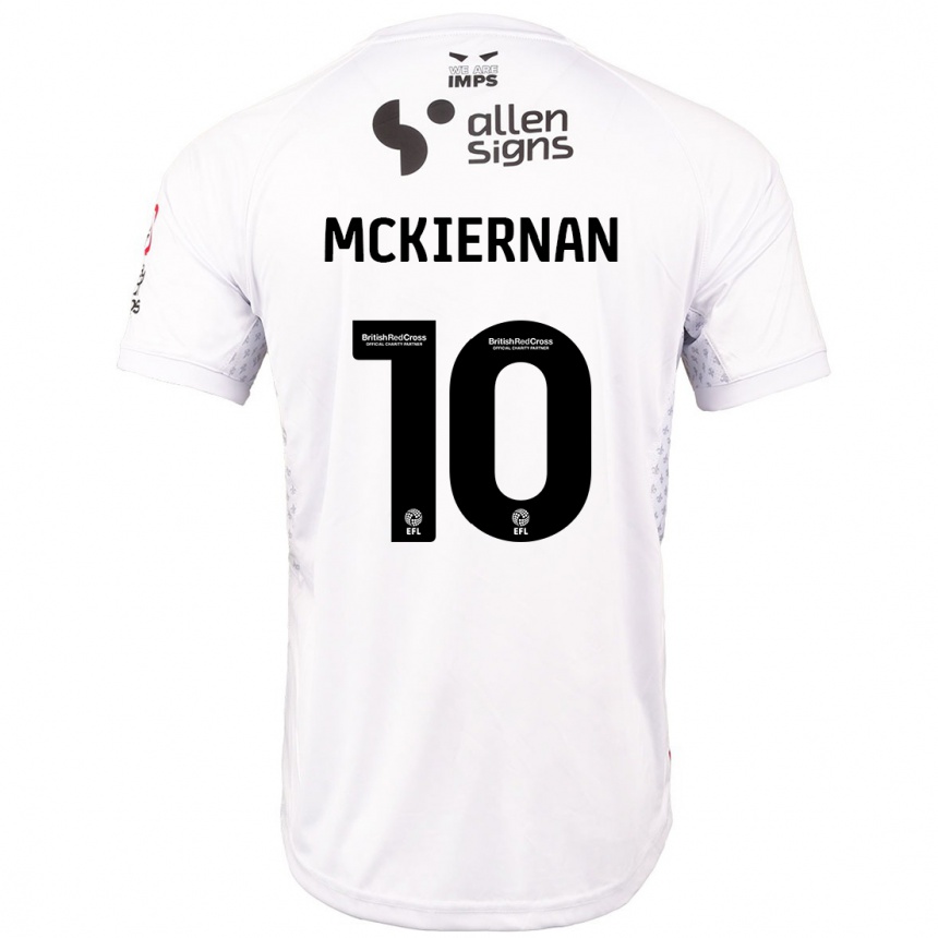 Enfant Football Maillot Jj Mckiernan #10 Rouge Blanc Tenues Extérieur 2024/25