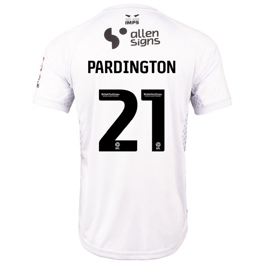 Enfant Football Maillot Jamie Pardington #21 Rouge Blanc Tenues Extérieur 2024/25