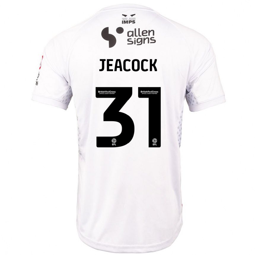 Enfant Football Maillot Zach Jeacock #31 Rouge Blanc Tenues Extérieur 2024/25