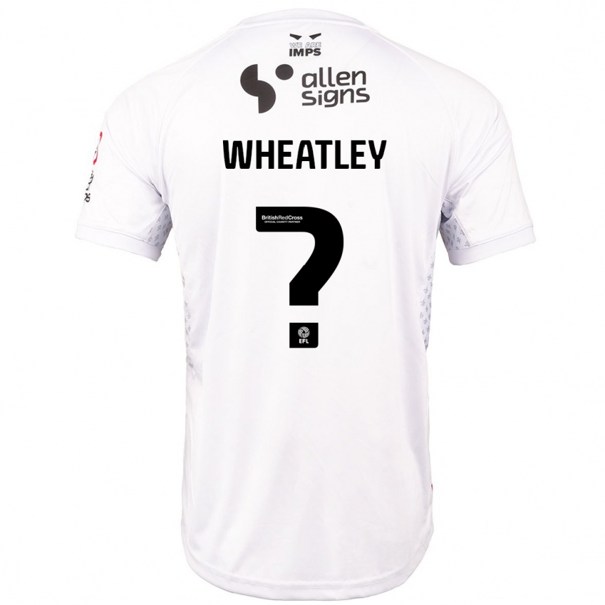 Enfant Football Maillot Kyrell Wheatley #0 Rouge Blanc Tenues Extérieur 2024/25