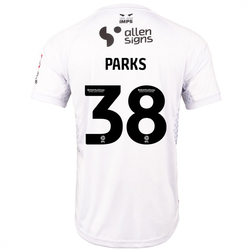 Enfant Football Maillot Charlie Parks #38 Rouge Blanc Tenues Extérieur 2024/25