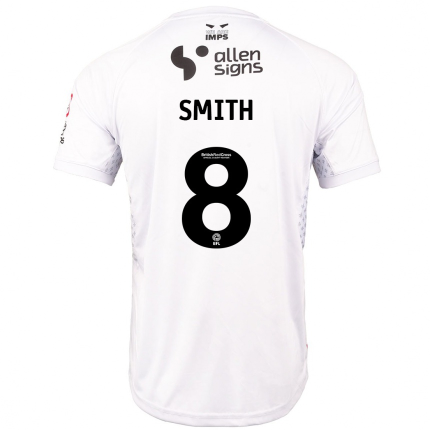 Enfant Football Maillot Alistair Smith #8 Rouge Blanc Tenues Extérieur 2024/25