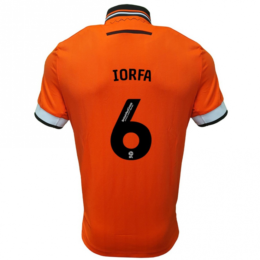 Enfant Football Maillot Dominic Iorfa #6 Orange Blanc Tenues Extérieur 2024/25