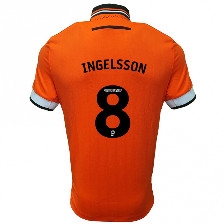 Enfant Football Maillot Svante Ingelsson #8 Orange Blanc Tenues Extérieur 2024/25