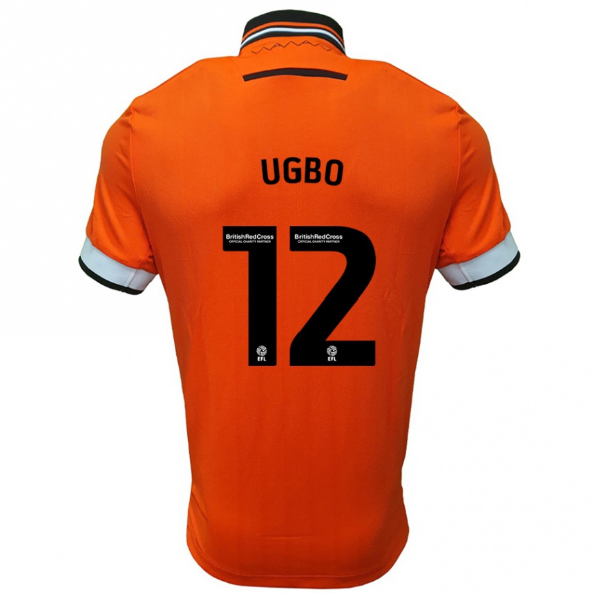 Enfant Football Maillot Iké Ugbo #12 Orange Blanc Tenues Extérieur 2024/25