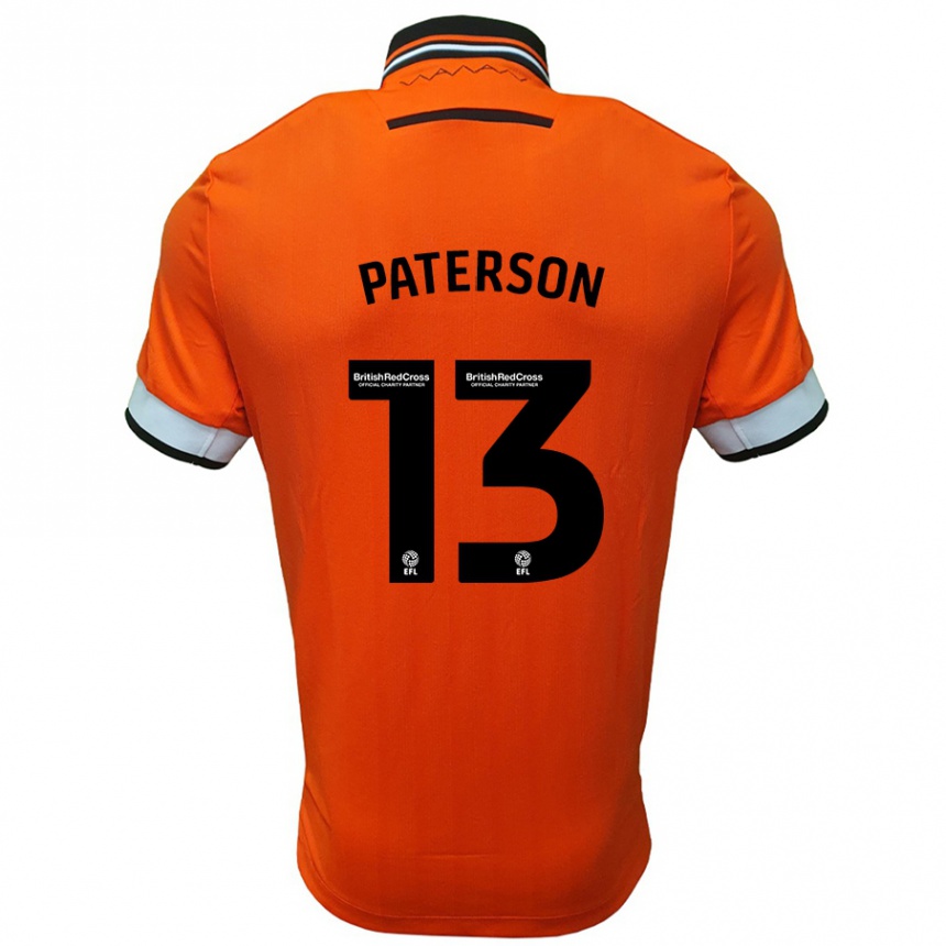 Enfant Football Maillot Callum Paterson #13 Orange Blanc Tenues Extérieur 2024/25