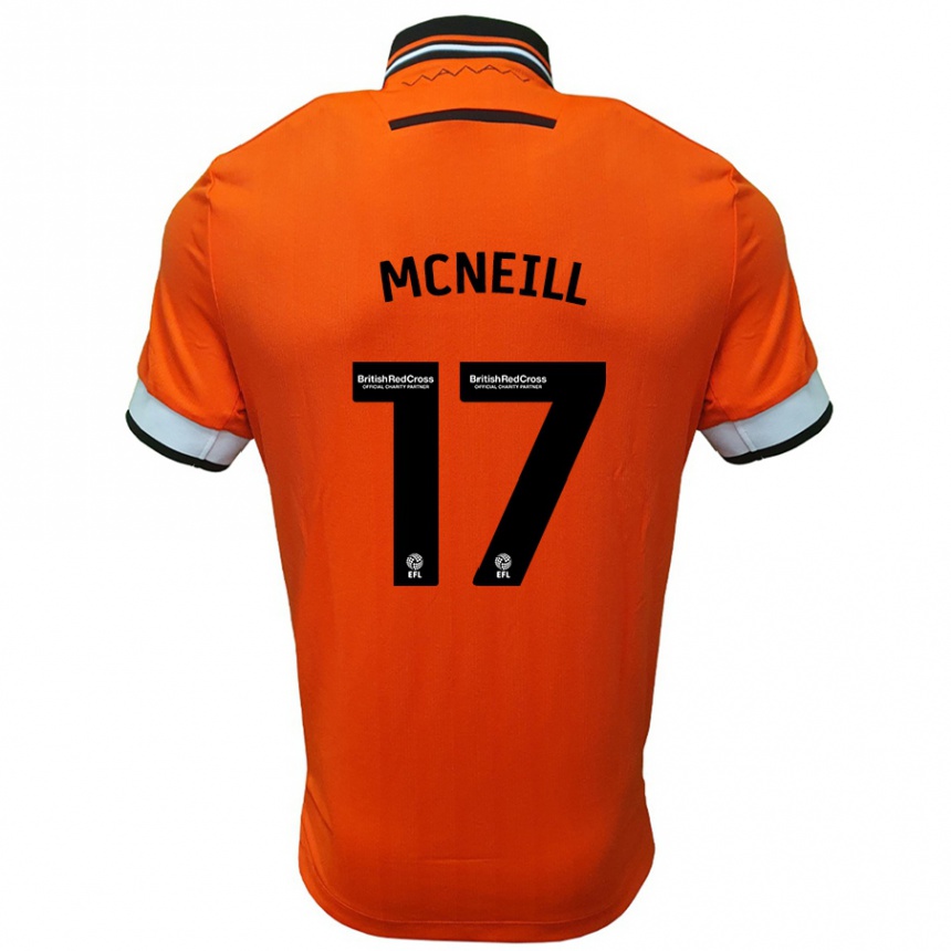 Enfant Football Maillot Charlie Mcneill #17 Orange Blanc Tenues Extérieur 2024/25