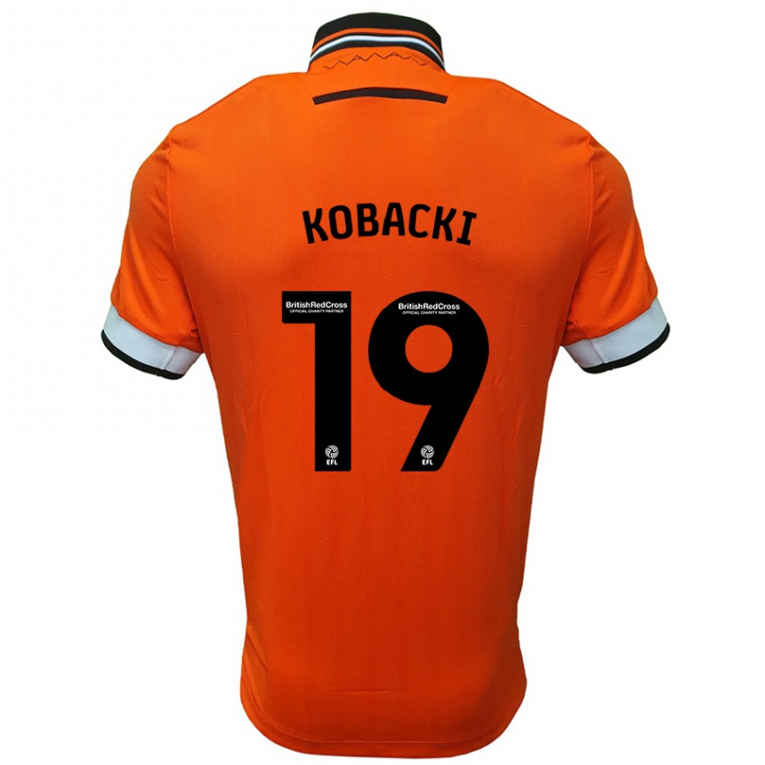 Enfant Football Maillot Olaf Kobacki #19 Orange Blanc Tenues Extérieur 2024/25