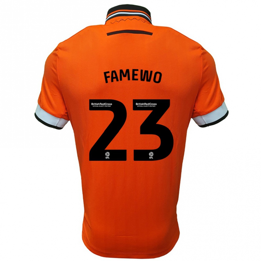 Enfant Football Maillot Akin Famewo #23 Orange Blanc Tenues Extérieur 2024/25