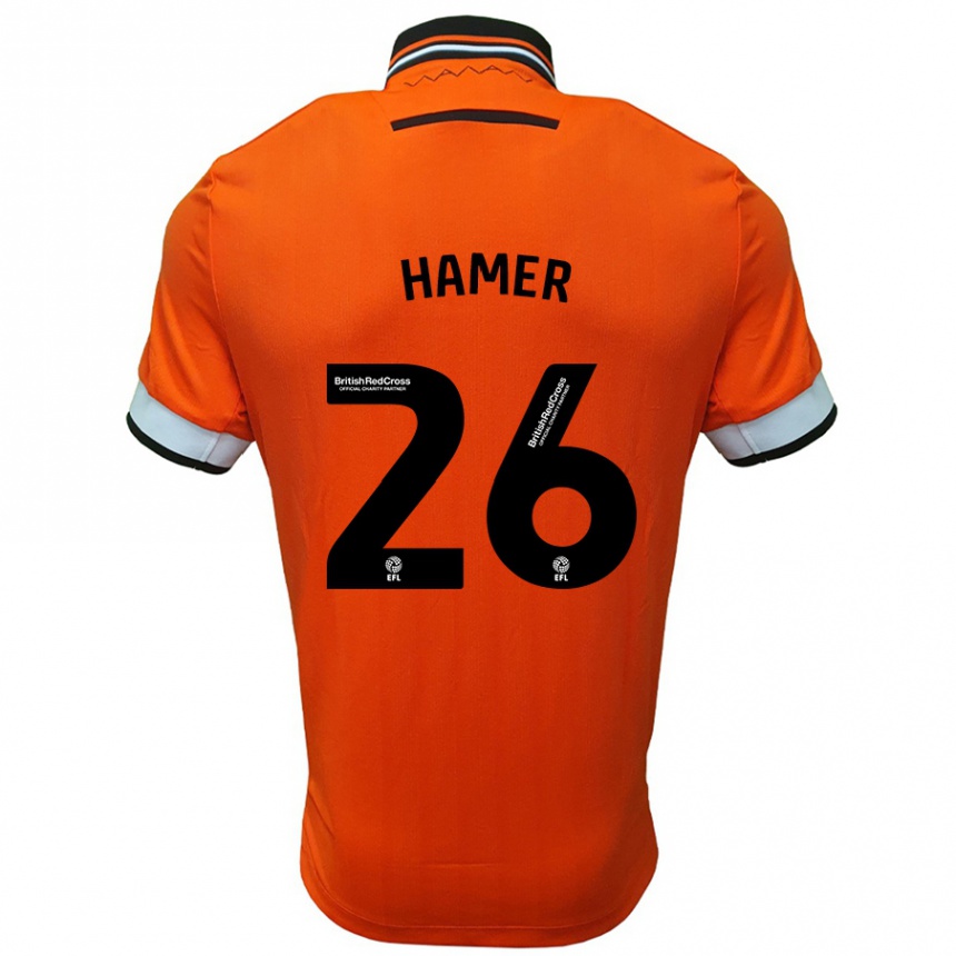 Enfant Football Maillot Ben Hamer #26 Orange Blanc Tenues Extérieur 2024/25