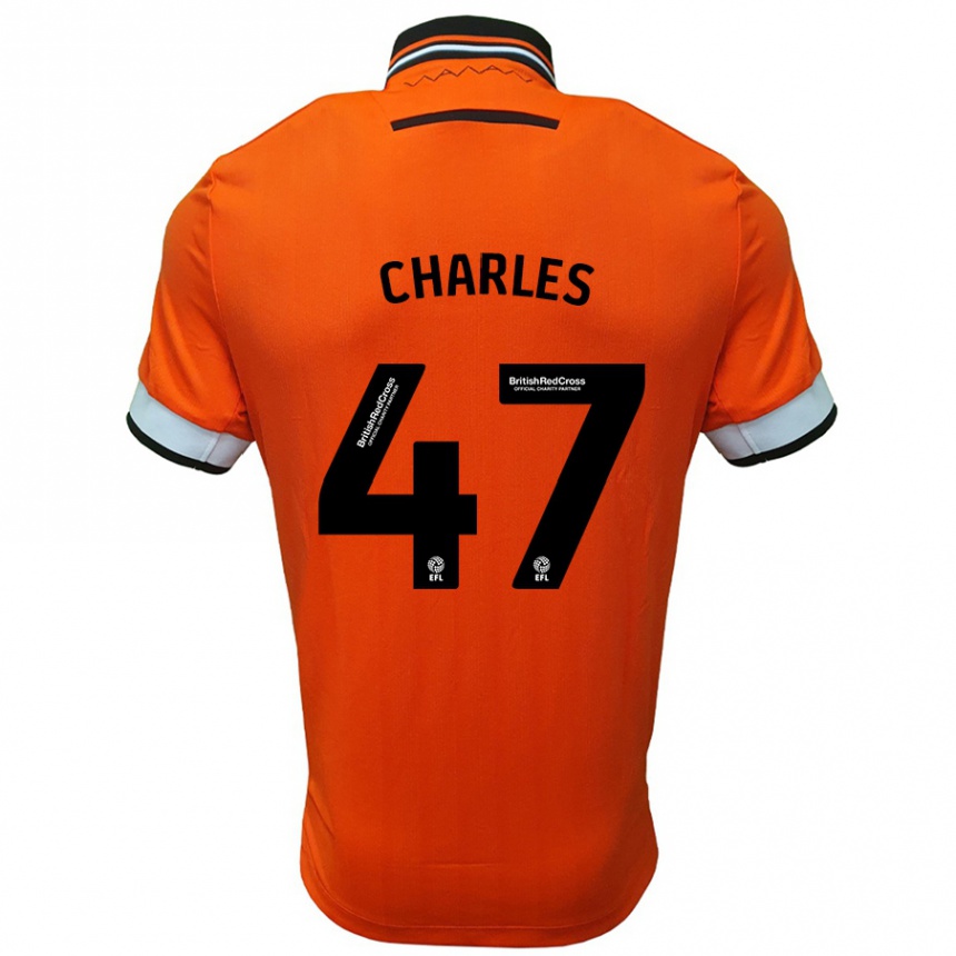 Enfant Football Maillot Pierce Charles #47 Orange Blanc Tenues Extérieur 2024/25