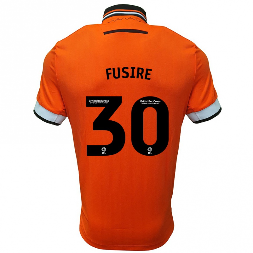 Enfant Football Maillot Sean Fusire #30 Orange Blanc Tenues Extérieur 2024/25