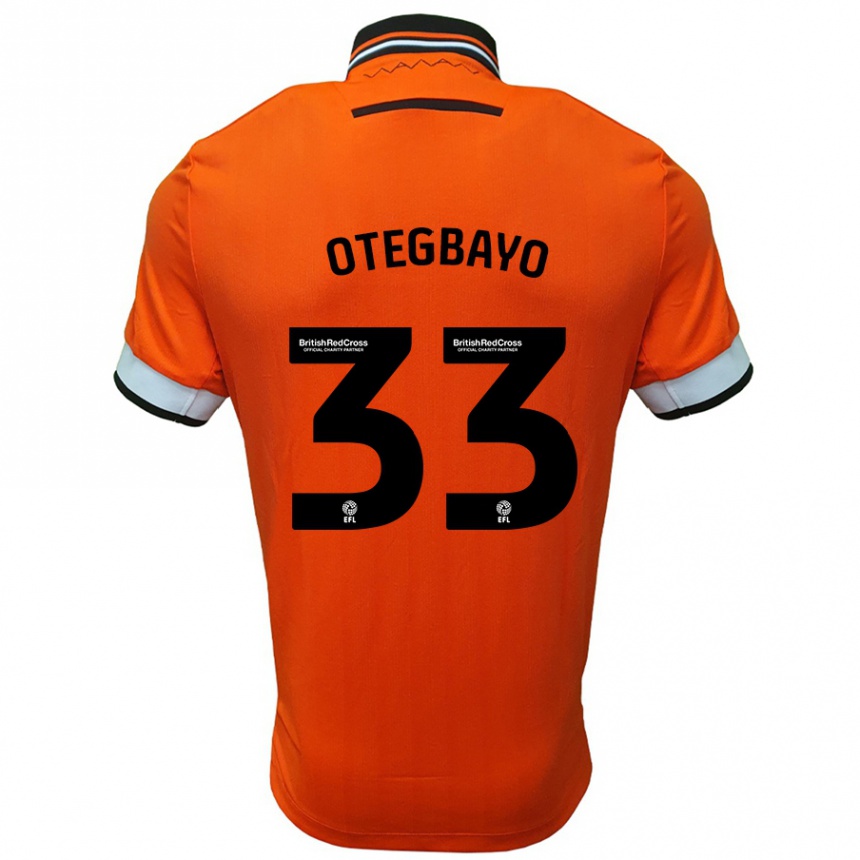 Enfant Football Maillot Gabriel Otegbayo #33 Orange Blanc Tenues Extérieur 2024/25