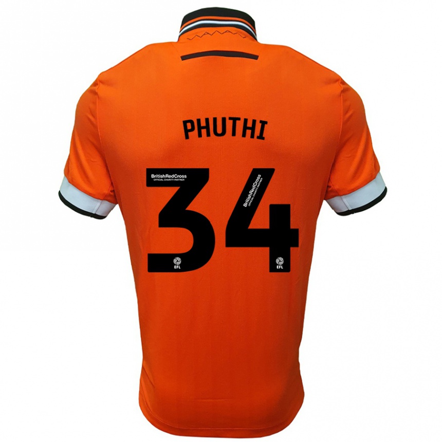 Enfant Football Maillot Joey Phuthi #34 Orange Blanc Tenues Extérieur 2024/25