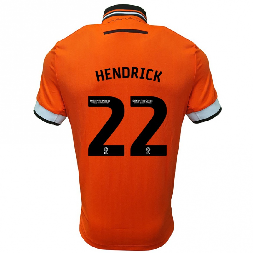 Enfant Football Maillot Jeff Hendrick #22 Orange Blanc Tenues Extérieur 2024/25