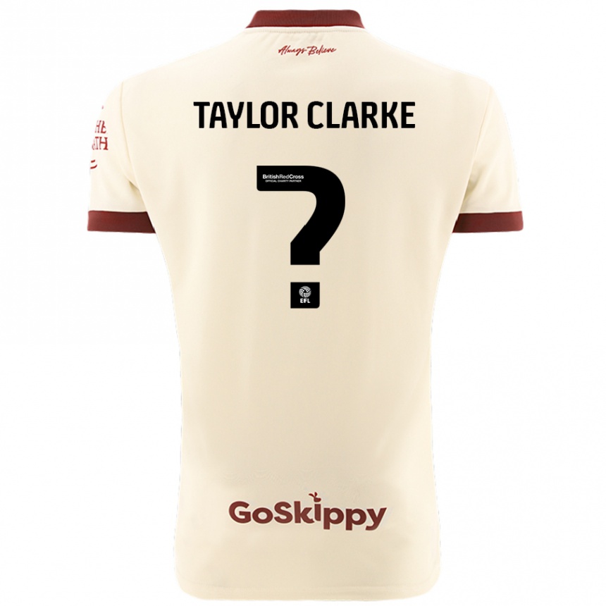 Enfant Football Maillot Omar Taylor-Clarke #0 Blanc Crème Tenues Extérieur 2024/25