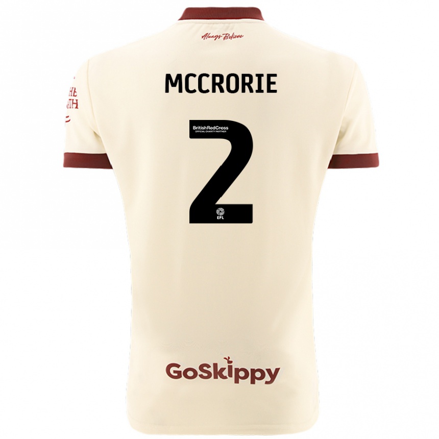 Enfant Football Maillot Ross Mccrorie #2 Blanc Crème Tenues Extérieur 2024/25