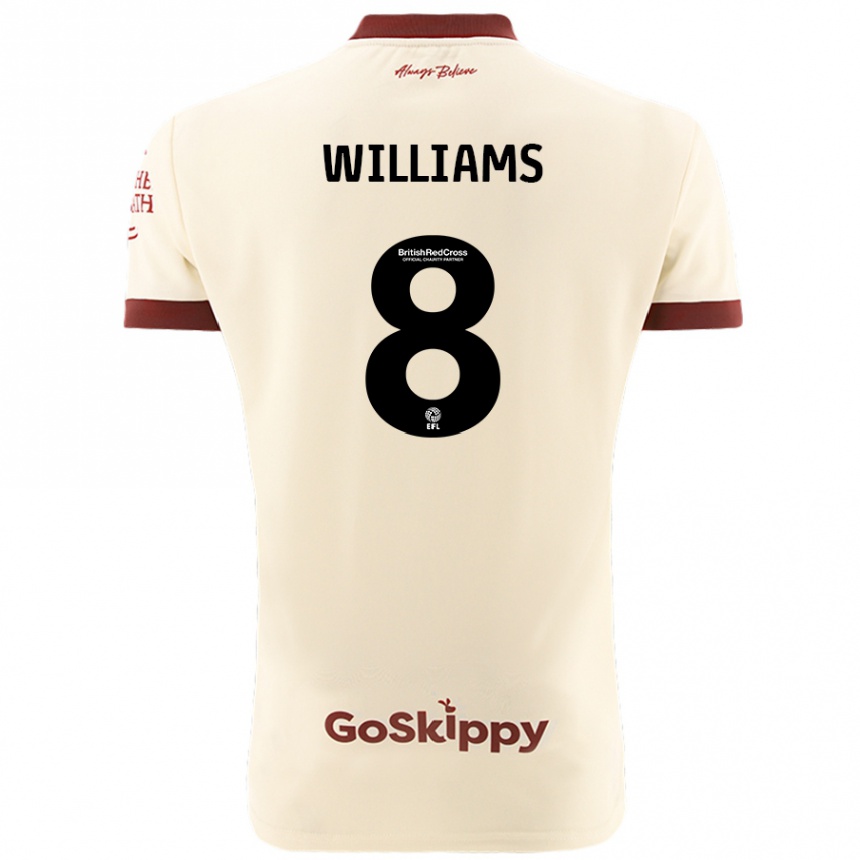 Enfant Football Maillot Joe Williams #8 Blanc Crème Tenues Extérieur 2024/25