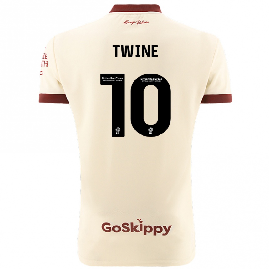 Enfant Football Maillot Scott Twine #10 Blanc Crème Tenues Extérieur 2024/25