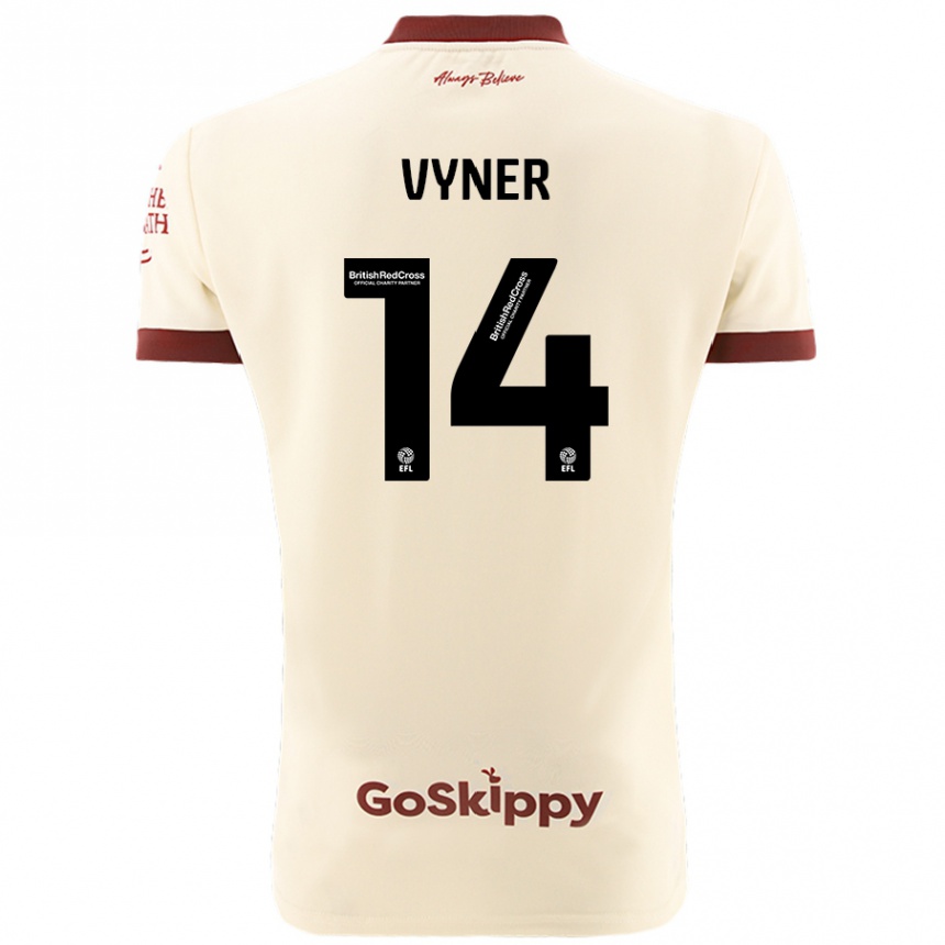 Enfant Football Maillot Zak Vyner #14 Blanc Crème Tenues Extérieur 2024/25