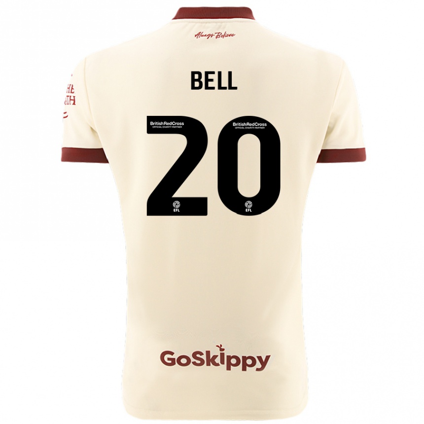 Enfant Football Maillot Sam Bell #20 Blanc Crème Tenues Extérieur 2024/25