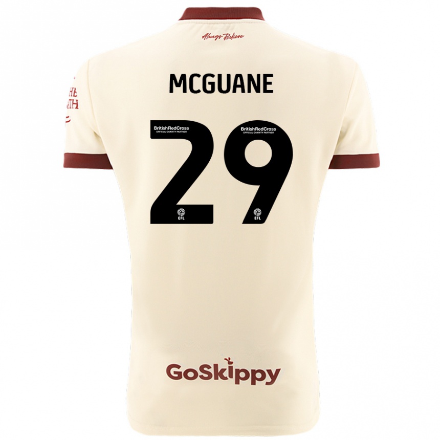 Enfant Football Maillot Marcus Mcguane #29 Blanc Crème Tenues Extérieur 2024/25