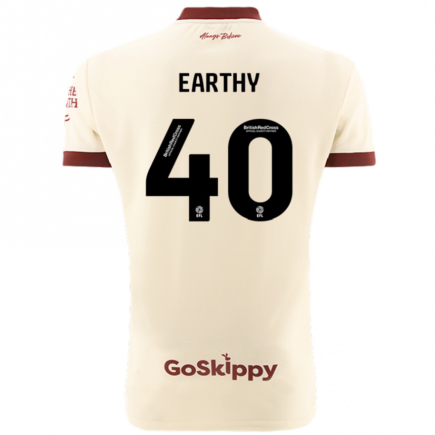 Enfant Football Maillot George Earthy #40 Blanc Crème Tenues Extérieur 2024/25