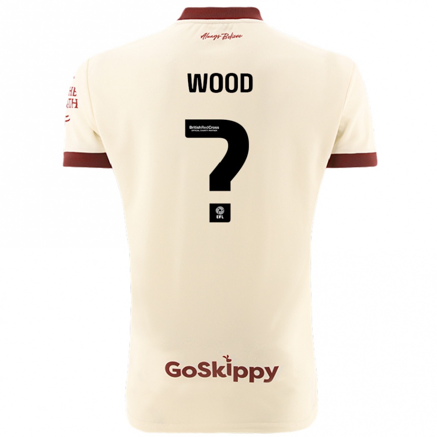 Enfant Football Maillot Callum Wood #0 Blanc Crème Tenues Extérieur 2024/25