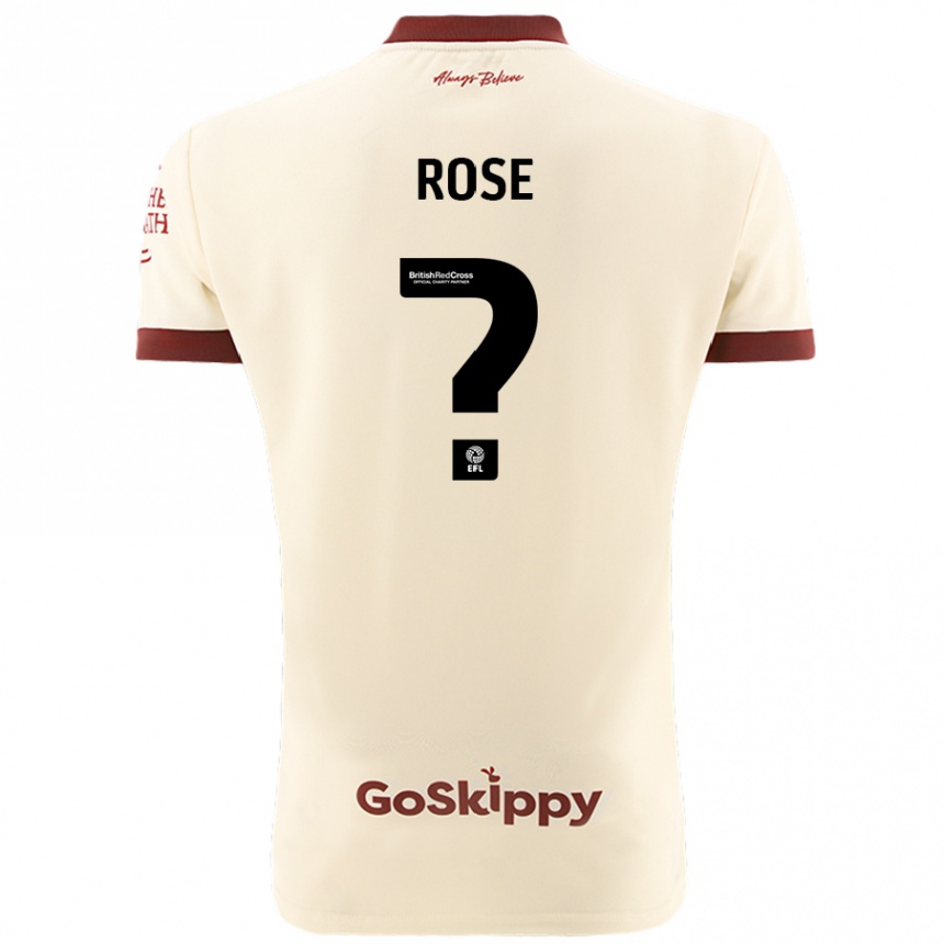 Enfant Football Maillot Marley Rose #0 Blanc Crème Tenues Extérieur 2024/25