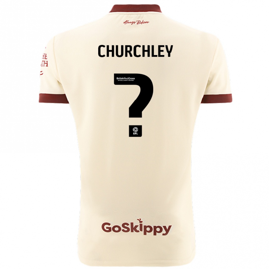 Enfant Football Maillot Kai Churchley #0 Blanc Crème Tenues Extérieur 2024/25