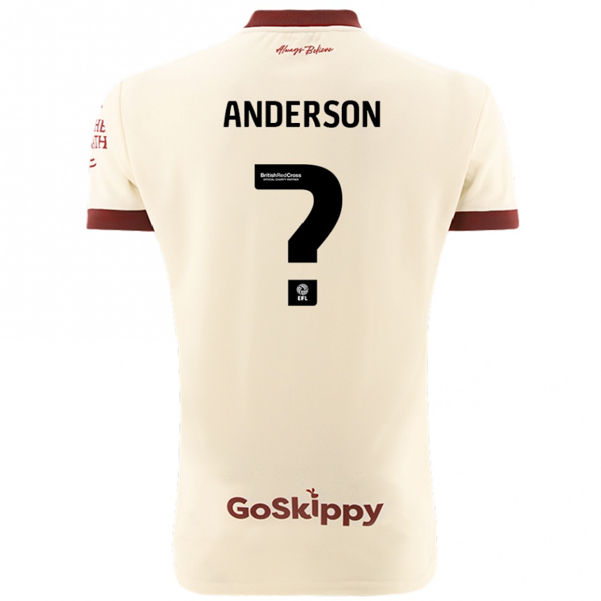 Enfant Football Maillot Taine Anderson #0 Blanc Crème Tenues Extérieur 2024/25